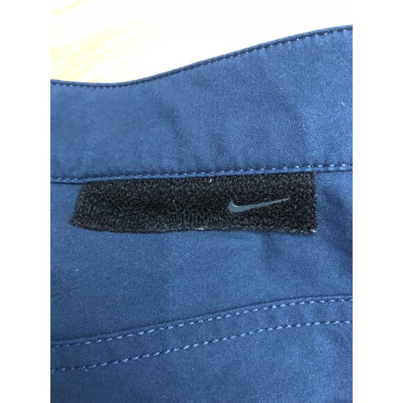 Nike Dri-Fit Golf Pant Men 32x30 Blue Logo Graphic Slim Fit Skinny Leg Polyester - Picture 7 of 10